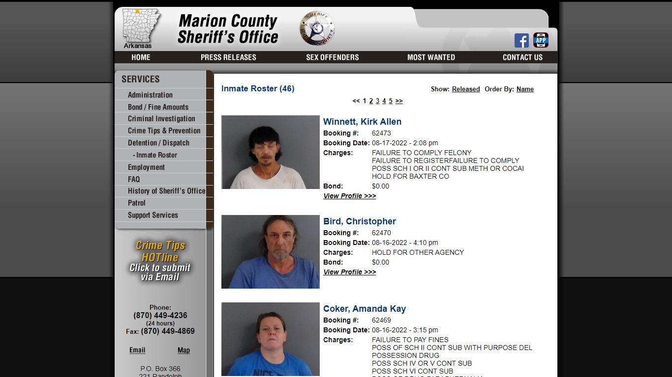 Inmate Roster - Current Inmates Booking Date Descending - Marion County ...