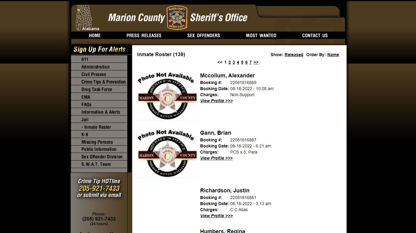 Inmate Roster - Current Inmates Booking Date Descending - Marion County ...